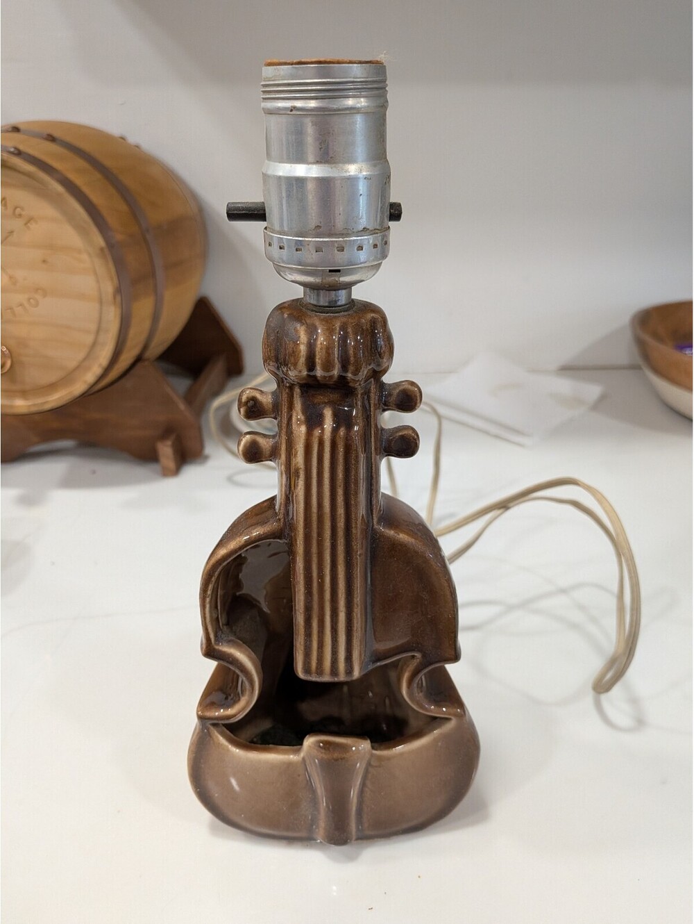 Vintage Ceramic Cello/Violin Lamp Base – Untested